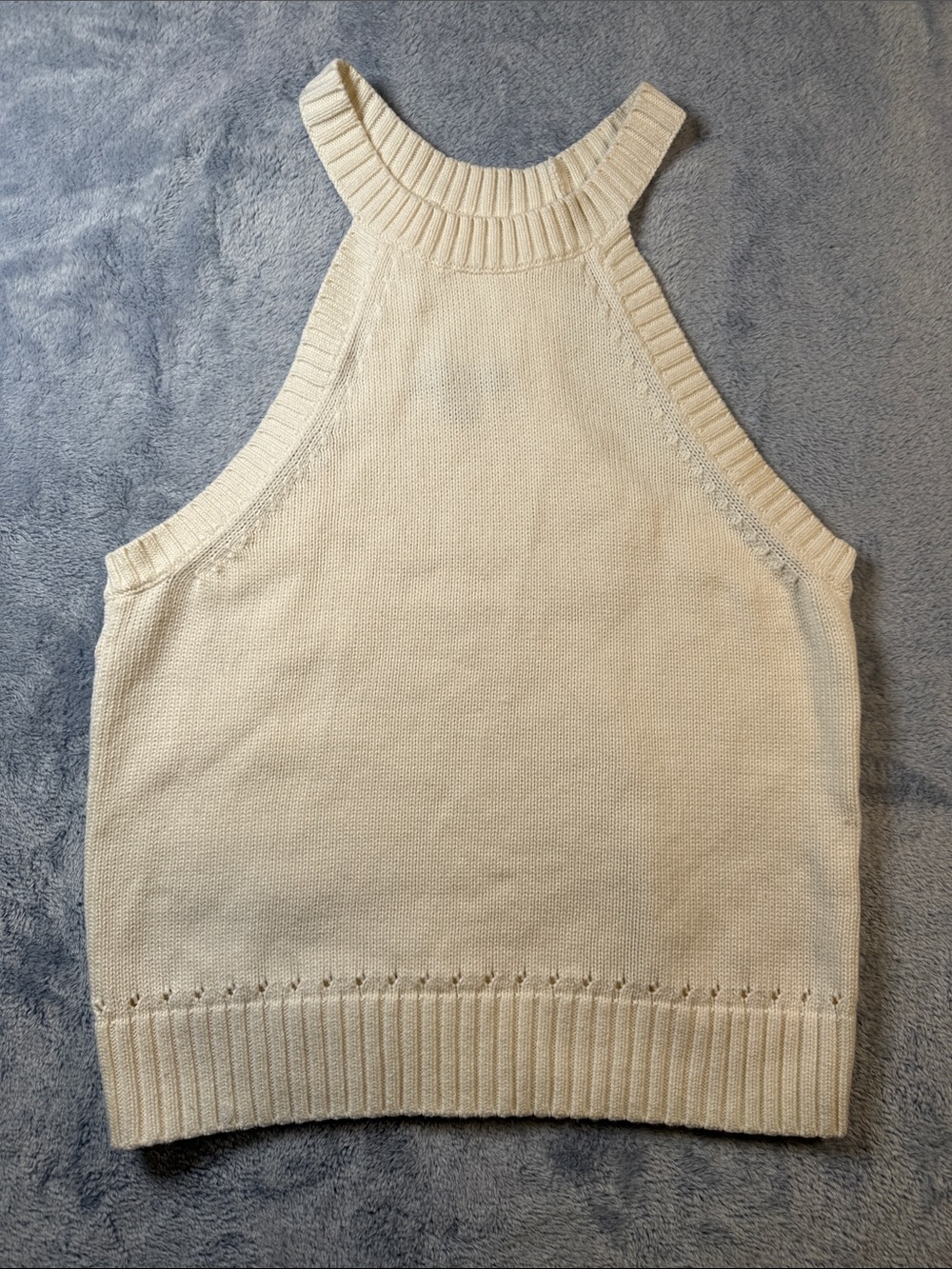 Banana Republic Cream Ribbed Halter Tank